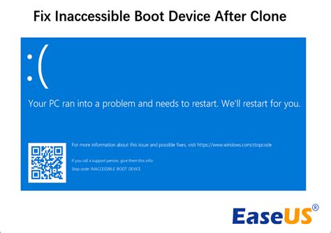 inaccessible boot device after ssd clone|clonezilla inaccessible boot device.